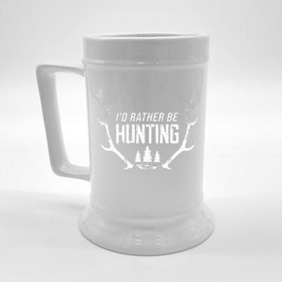 ID Rather Be Hunting Beer Stein