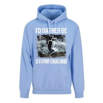 I'd Rather Be Storm Chasing Funny Gift Tornado Chaser Meteorology Unisex Surf Hoodie