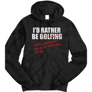 ID Rather Be Golfing Funny Golf Player Tie Dye Hoodie