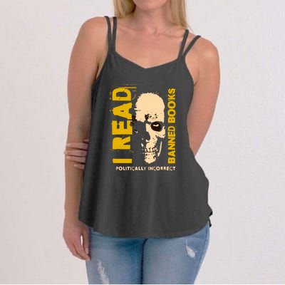 I Read Banned Books Politically Incorrect Anti Censorship Women's Strappy Tank