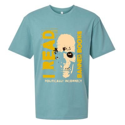 I Read Banned Books Politically Incorrect Anti Censorship Sueded Cloud Jersey T-Shirt