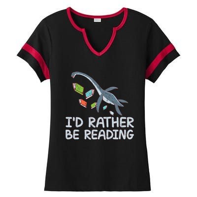 Id Rather Be Reading Quote Saying Gift Ladies Halftime Notch Neck Tee