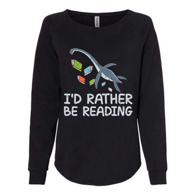 Id Rather Be Reading Quote Saying Gift Womens California Wash Sweatshirt