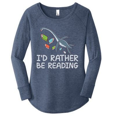 Id Rather Be Reading Quote Saying Gift Women's Perfect Tri Tunic Long Sleeve Shirt