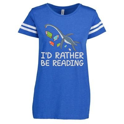 Id Rather Be Reading Quote Saying Gift Enza Ladies Jersey Football T-Shirt