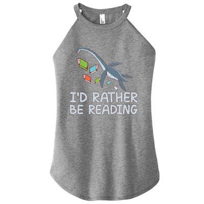 Id Rather Be Reading Quote Saying Gift Women's Perfect Tri Rocker Tank