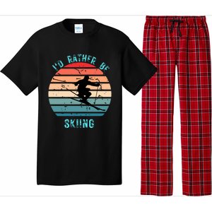 Id Rather Be Skiing Sunset Skiing Skiers Or Gift Pajama Set