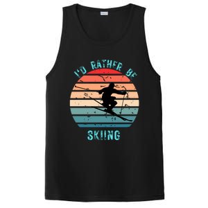 Id Rather Be Skiing Sunset Skiing Skiers Or Gift PosiCharge Competitor Tank