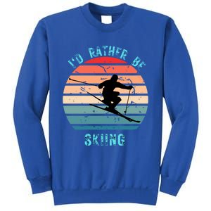 Id Rather Be Skiing Sunset Skiing Skiers Or Gift Sweatshirt