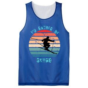 Id Rather Be Skiing Sunset Skiing Skiers Or Gift Mesh Reversible Basketball Jersey Tank