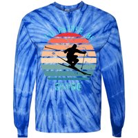 Id Rather Be Skiing Sunset Skiing Skiers Or Gift Tie-Dye Long Sleeve Shirt