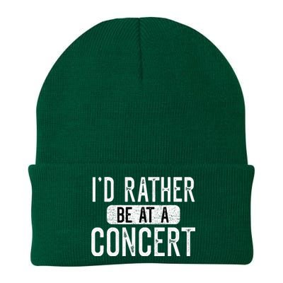 ID Rather Be At A Concert Funny Music Concert Lover Knit Cap Winter Beanie