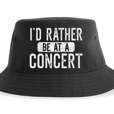 ID Rather Be At A Concert Funny Music Concert Lover Sustainable Bucket Hat