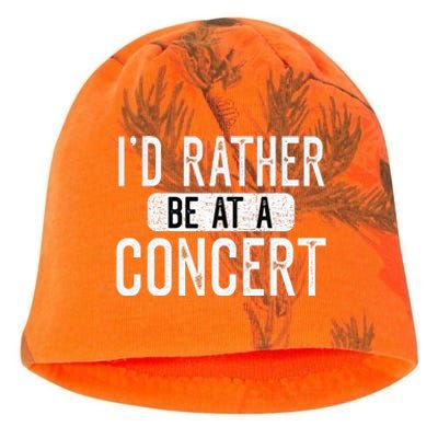 ID Rather Be At A Concert Funny Music Concert Lover Kati - Camo Knit Beanie