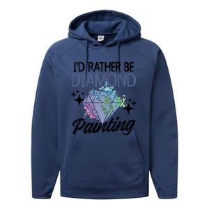 I'd Rather Be Diamond Painting Gift Painter Artist Gift Performance Fleece Hoodie