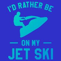 Id Rather Be On My Jet Ski Jet Skiing Funny Gift Zip Tote Bag