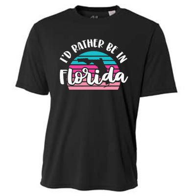 I'd Rather Be In Florida Funny Sweet Home Retro Cooling Performance Crew T-Shirt