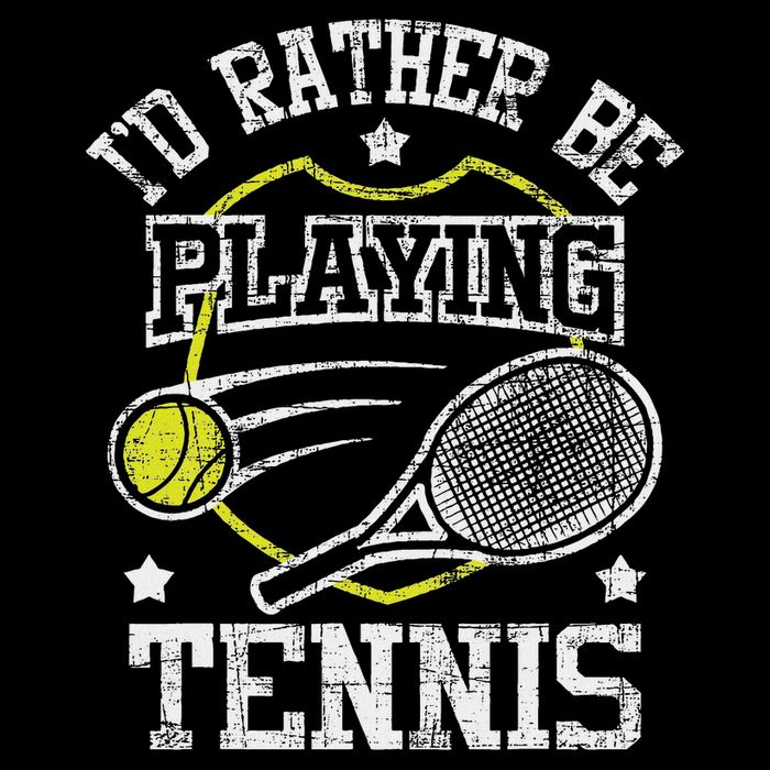 I'd Rather Be Playing Tennis Racket Sports Tournament Youth Performance Sprint T-Shirt
