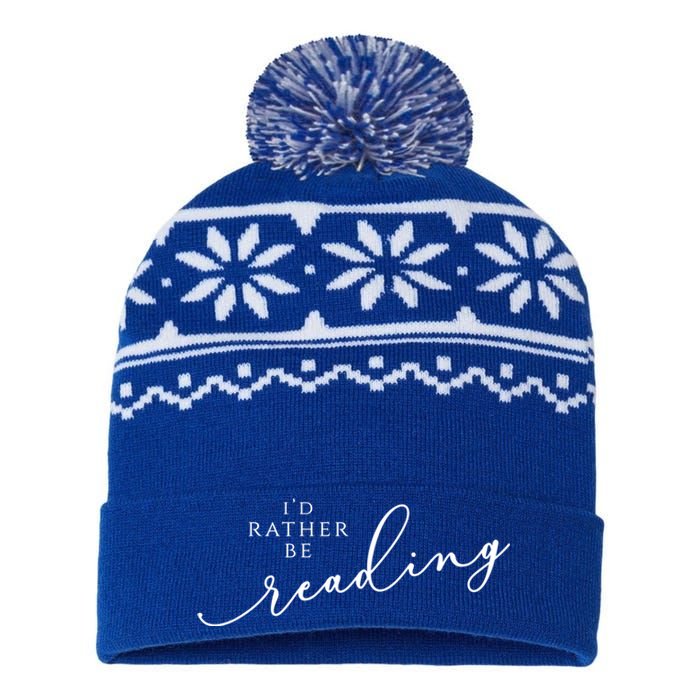 Id Rather Be Reading Gift USA-Made Snowflake Beanie