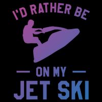 Id Rather Be On My Jet Ski Jet Skiing Funny Gift Cooling Performance Crew T-Shirt