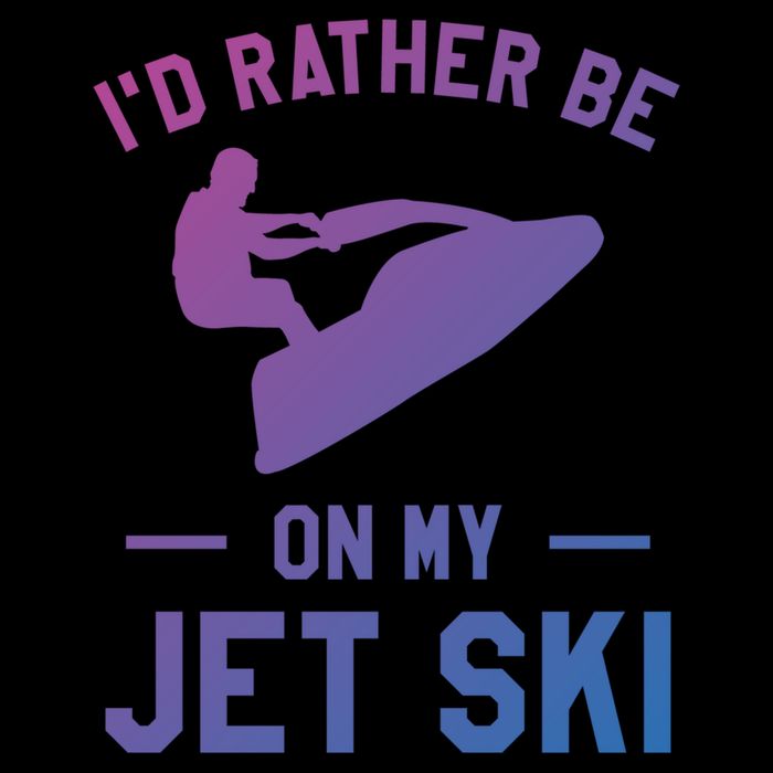 Id Rather Be On My Jet Ski Jet Skiing Funny Gift Cooling Performance Crew T-Shirt