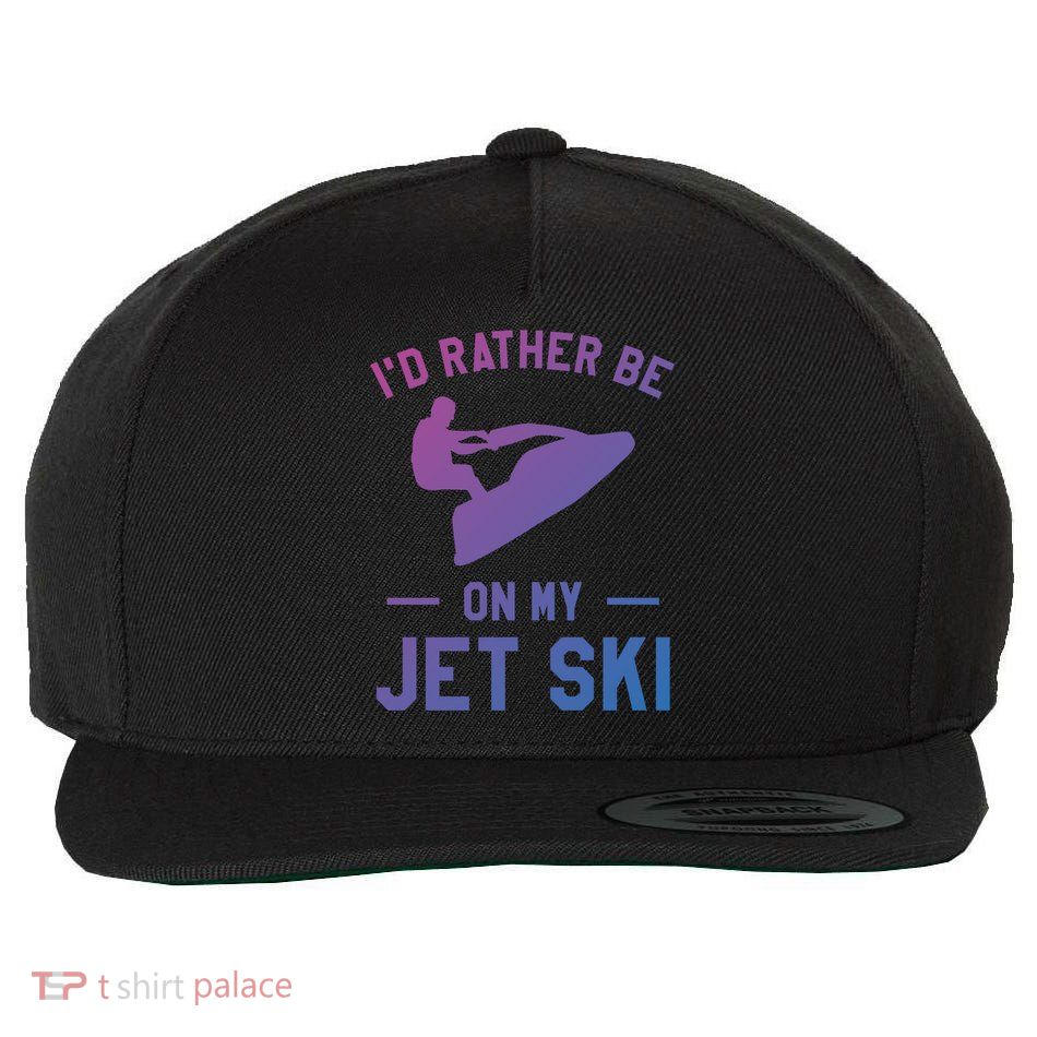Id Rather Be On My Jet Ski Jet Skiing Funny Gift Wool Snapback Cap