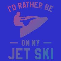 Id Rather Be On My Jet Ski Jet Skiing Funny Gift Zip Tote Bag