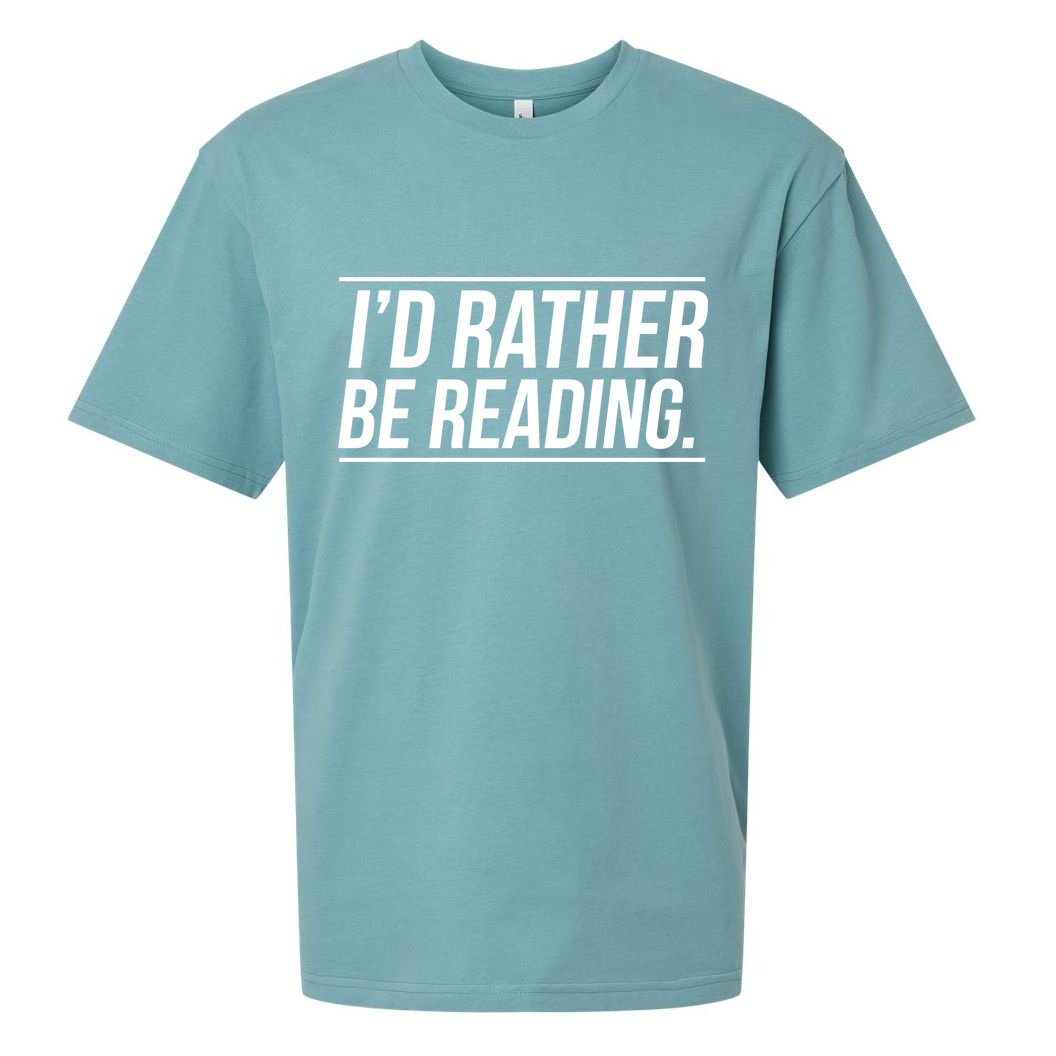 Id Rather Be Reading Cute Gift Librarians Teachers Sueded Cloud Jersey T-Shirt