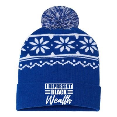 I Represent Black Wealth Black Wealth Matters Gift USA-Made Snowflake Beanie