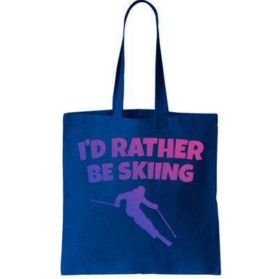 Id Rather Be Skiing (White) Skier Gift Tote Bag