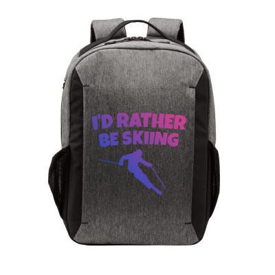 Id Rather Be Skiing (White) Skier Gift Vector Backpack