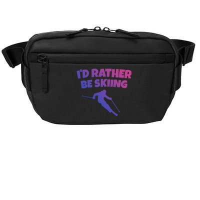 Id Rather Be Skiing (White) Skier Gift Crossbody Pack