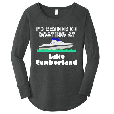 ID Rather Be Boating At Lake Cumberland Women's Perfect Tri Tunic Long Sleeve Shirt