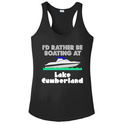 ID Rather Be Boating At Lake Cumberland Ladies PosiCharge Competitor Racerback Tank