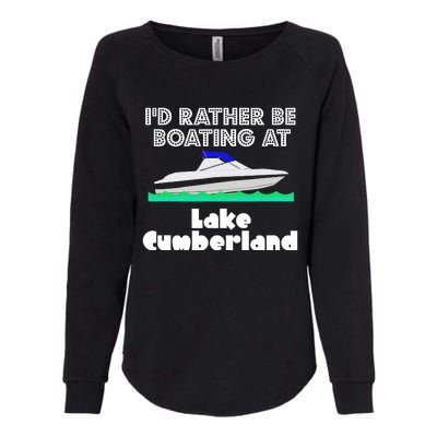 ID Rather Be Boating At Lake Cumberland Womens California Wash Sweatshirt