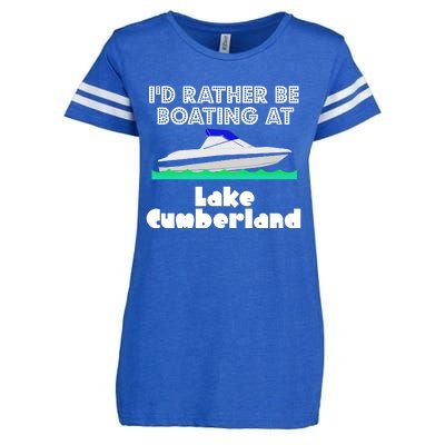 ID Rather Be Boating At Lake Cumberland Enza Ladies Jersey Football T-Shirt