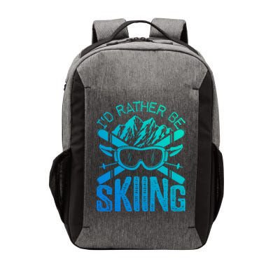 Id Rather Be Skiing Funny Gift Skater Sports Wear Great Gift Vector Backpack