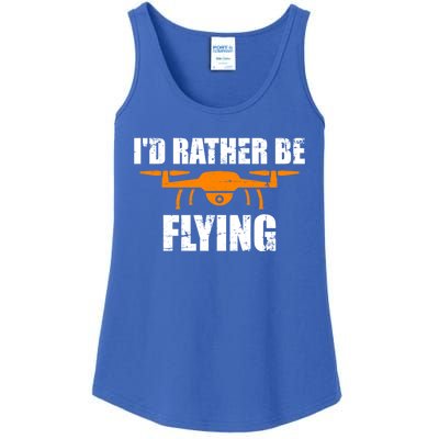 Id Rather Be Flying Drone Gift Ladies Essential Tank