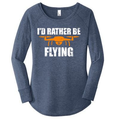 Id Rather Be Flying Drone Gift Women's Perfect Tri Tunic Long Sleeve Shirt