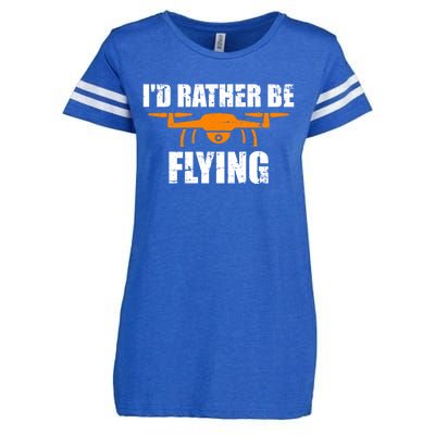 Id Rather Be Flying Drone Gift Enza Ladies Jersey Football T-Shirt