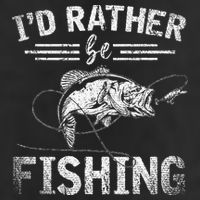 Id Rather Be Fishing Funny Fisherman Gift Hobby Fishing 7 Panel Mesh Trucker Snapback Hat