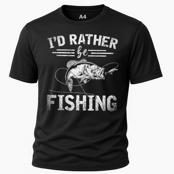 Id Rather Be Fishing Funny Fisherman Gift Hobby Fishing Cooling Performance Crew T-Shirt