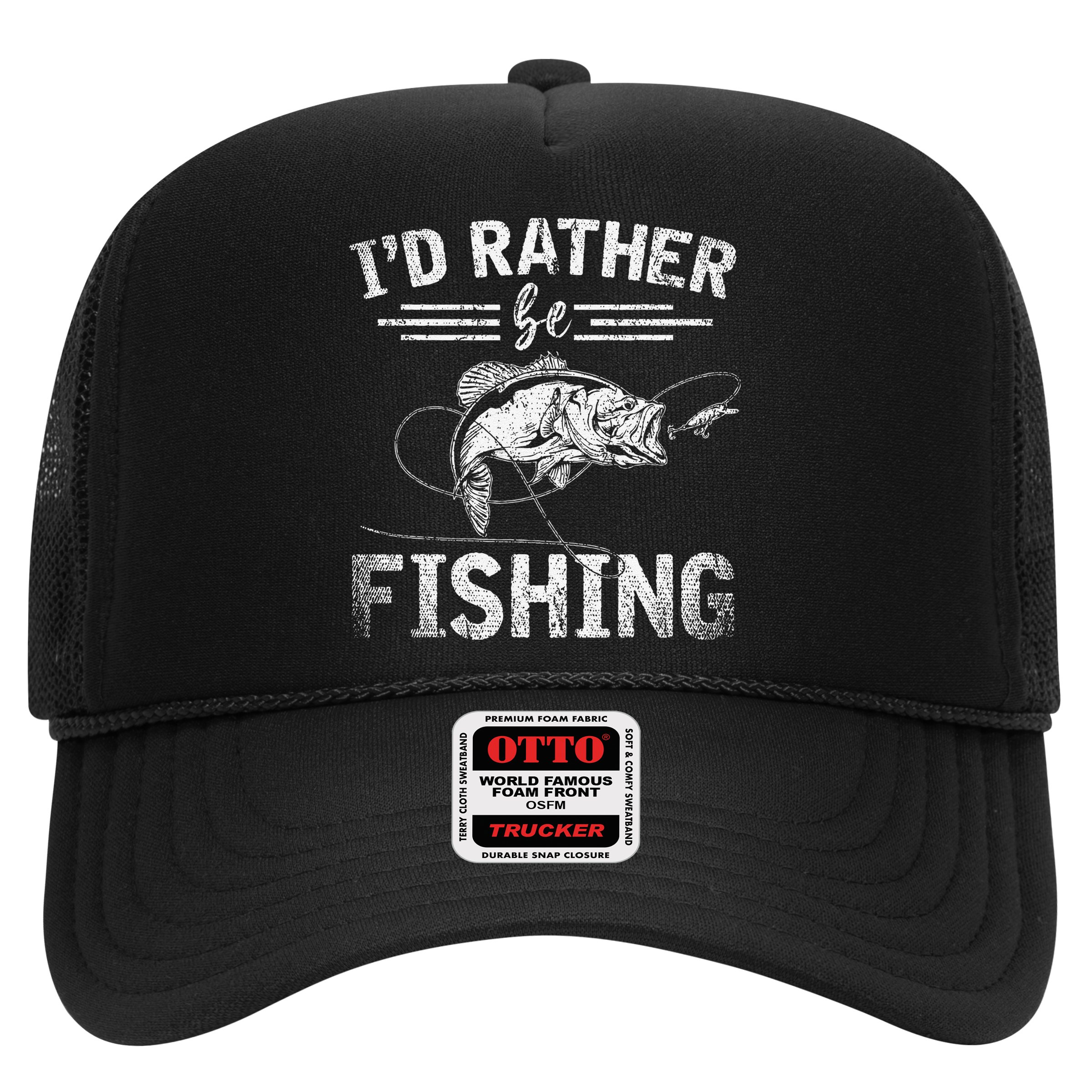 Id Rather Be Fishing Funny Fisherman Gift Hobby Fishing Hat