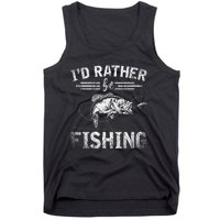 Id Rather Be Fishing Funny Fisherman Gift Hobby Fishing Tank Top