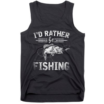 Id Rather Be Fishing Funny Fisherman Gift Hobby Fishing Tank Top