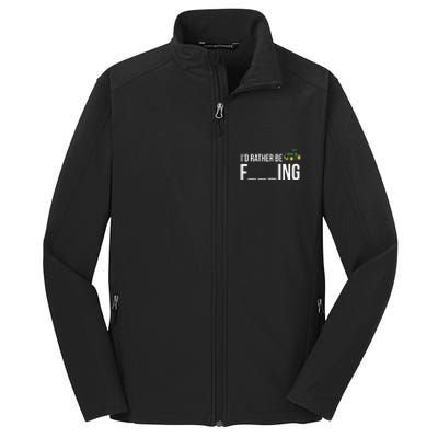 Id Rather Be Farming Funny Farmer Gift Core Soft Shell Jacket