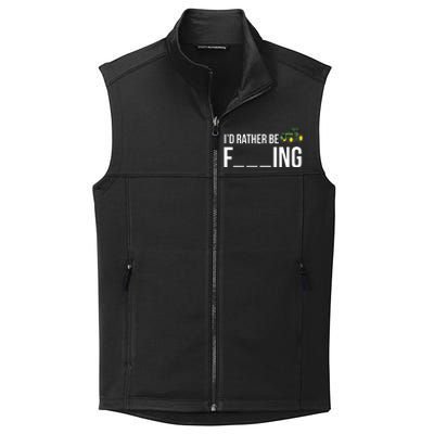 Id Rather Be Farming Funny Farmer Gift Collective Smooth Fleece Vest