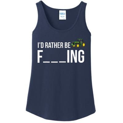 Id Rather Be Farming Funny Farmer Gift Ladies Essential Tank