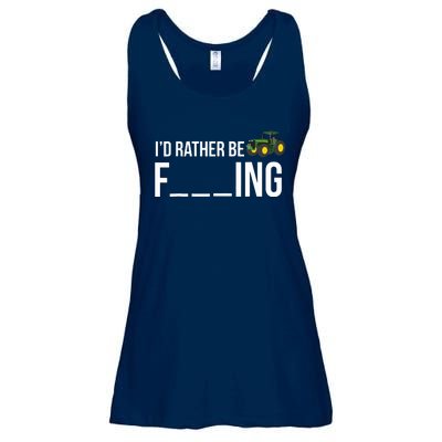 Id Rather Be Farming Funny Farmer Gift Ladies Essential Flowy Tank