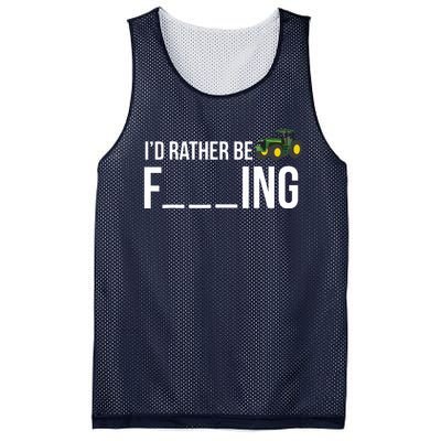 Id Rather Be Farming Funny Farmer Gift Mesh Reversible Basketball Jersey Tank